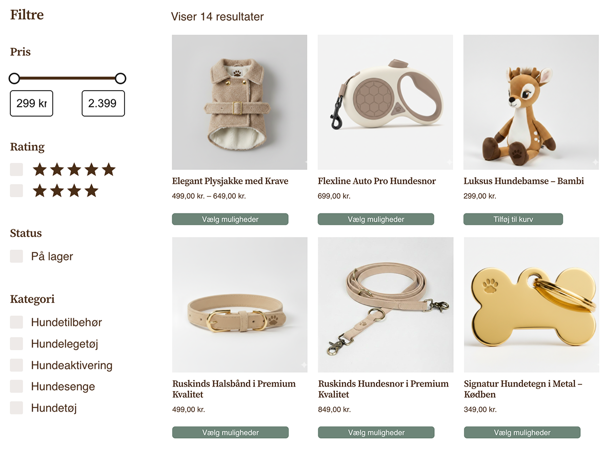Hundehimlens produktside